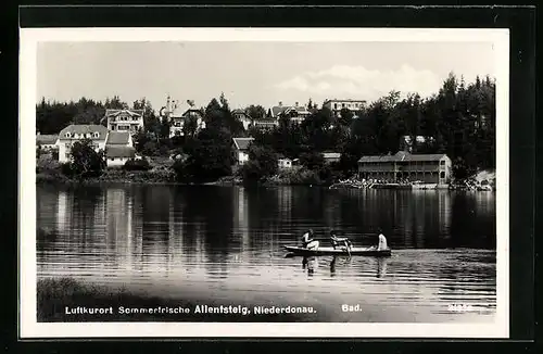 AK Allentsteig, Ortsansicht hinter Donau