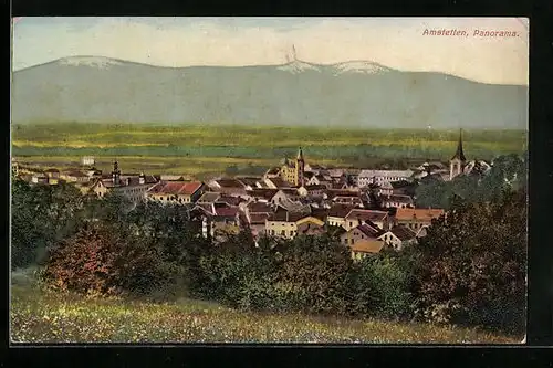 AK Amstetten, Panorama des Ortes