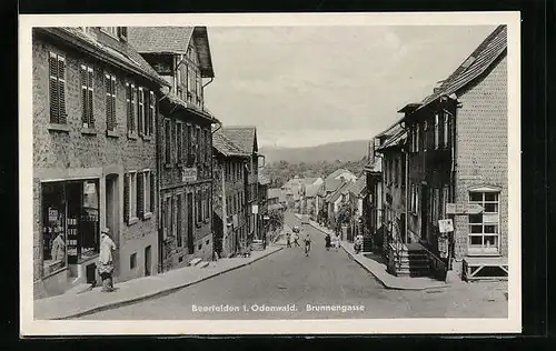 AK Beerfelden i. Odenwald, Blick in die Brunnengasse