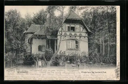 AK Wiesbaden, Försterhaus im Dambach-Thal