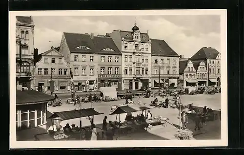 AK Cottbus, Altmarkt aus der Vogelschau