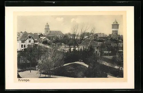 AK Krempe, Ortsansicht aus der Vogelschau