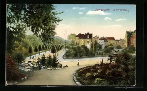 AK Rendsburg, Grünflächen in der Kielerstrasse