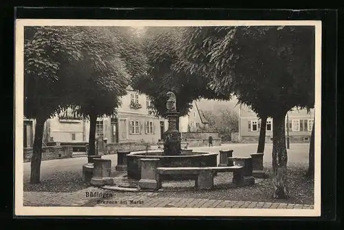 AK Büdingen, Brunnen am Markt