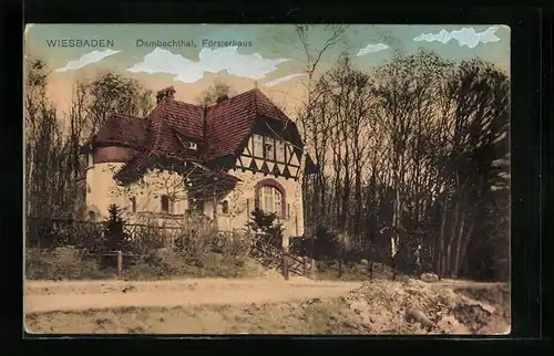 AK Wiesbaden, Försterhaus im Dambachtal