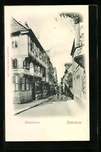 AK Hildesheim, Gasthaus von Wilhelm Schaper in der Schuhstrasse