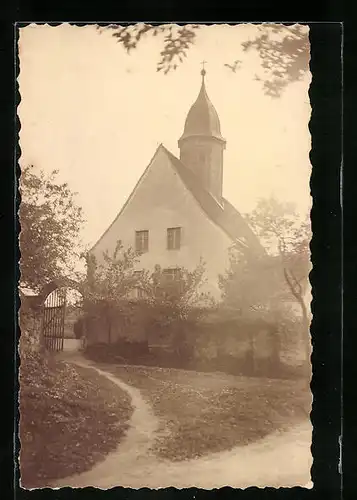 Foto-AK Dresden-Wilschdorf, Blick zur Christopheruskirche