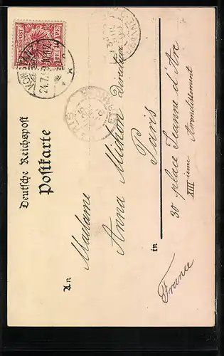 Lithographie Konstanz, Strassenpartie am äusseren Schnetzthor