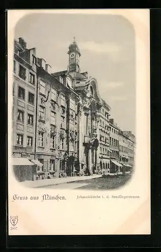 AK München, Johanniskirche i. d. Sendlingerstrasse