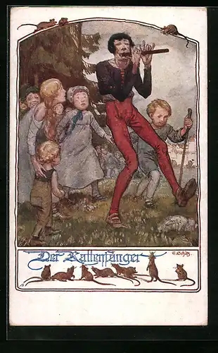 AK Deutscher Schulverein Nr. 905: Der Rattenfänger von Hameln