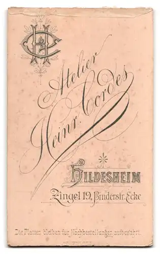 Fotografie Heinrich Cordes, Hildesheim, Zingel 19 Ecke Binderstrasse, Junge Dame mit Kragenbrosche und Kreuzkette