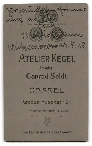Fotografie Atelier Kegel, Cassel, Grosse Rosenstrasse.51, hübsche junge Frau mit Schleife im Haar