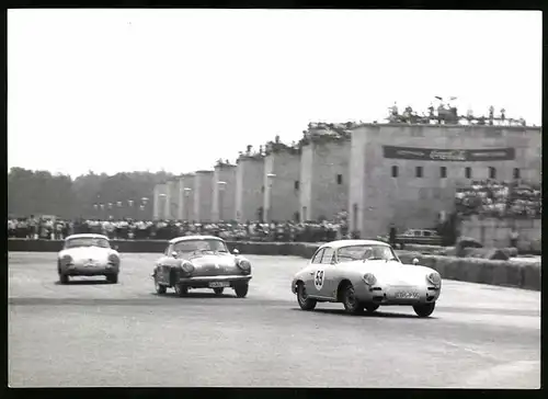 Fotografie Seufert, Waiblingen, Ansicht Nürnberg, Auto Porsche 356 GT Startnummer 59, Norisring-Rennen 1963