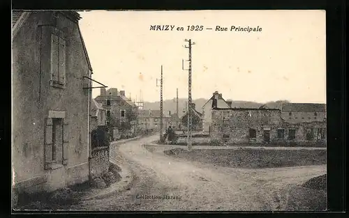 AK Maizy, Rue Principale en 1925