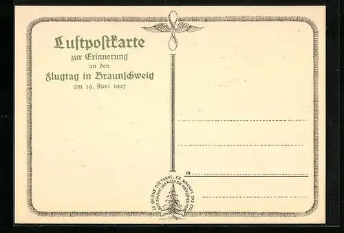 AK Braunschweig, Erinnerung an den Flugtag am 19. Juni 1927