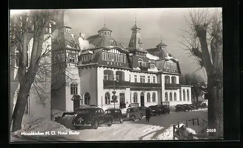 AK Mönichkirchen, Hotel Binder im Schnee