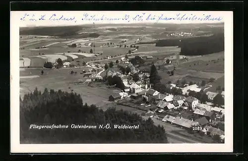 AK Gutenbrunn, Waldviertel, Fliegeraufnahme