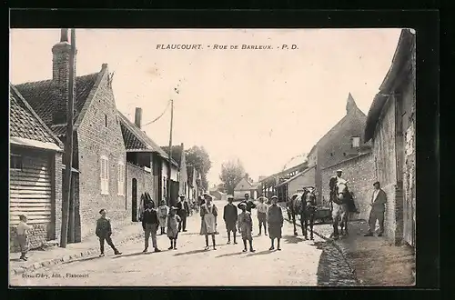 AK Flaucourt, Rue de Barleux