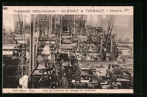 AK Nimes, Vue de l`Atelier de tissage de Soieries