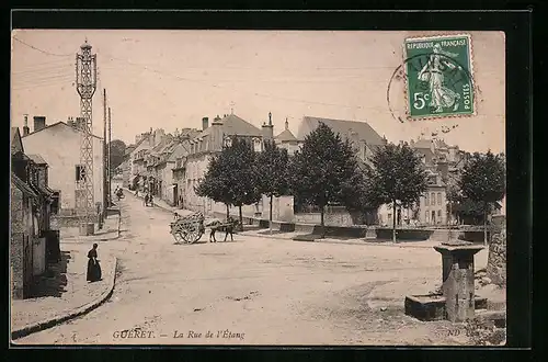 AK Gueret, La Rue de l`Etang