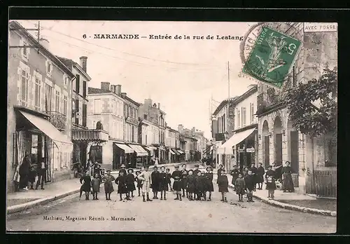 AK Marmande, Entrée de la rue de Lestang