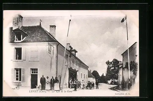 AK Levet, La Rue de la Gare, Strassenpartie