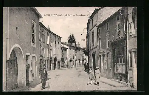 AK Fontenoy-le-Chateau, Rue Grande, Strassenpartie