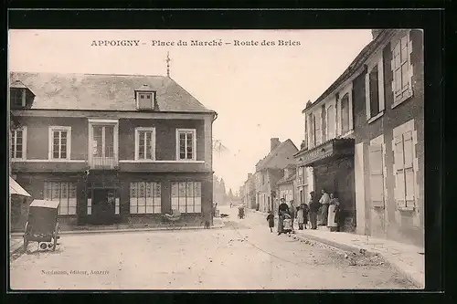 AK Appoigny, Place du Marché, Route des Bries