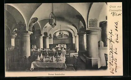AK Eberswalde, Innenansicht Neuer Ratskeller