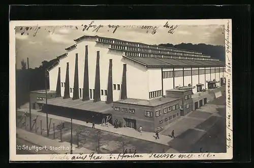 AK Stuttgart, Blick auf die Stadthalle