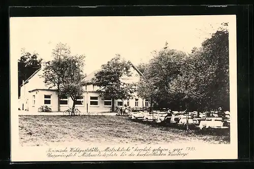 AK Moritzburg, Waldgaststätte Mistschänke mit Garten