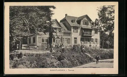 AK Arnoldshain /Ts., Badeeinrichtung und Gasthaus Sandplacken