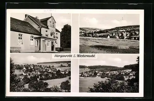 AK Hergenroth /Westerw., Ortsansichten, Gasthaus-Pension Zur Guten Quelle