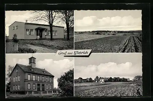 AK Biebrich /Ts., Ortsansichten aus der Ferne und zwei Einzelhäuser