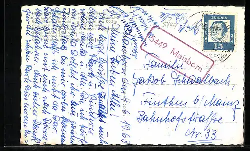 AK Maisborn /Hunsr., Gasthaus-Pension St. Hubertus