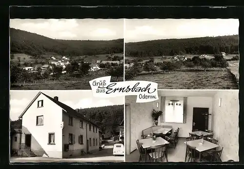 AK Ernsbach /Odenw., Ortsansichten, Gasthaus-Pension Jakob Keil