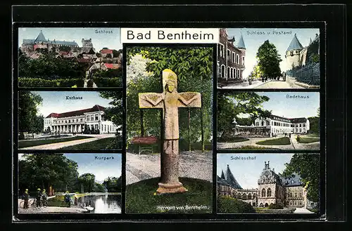 AK Bad Bentheim, Kurhaus, Kurpark, Badehaus