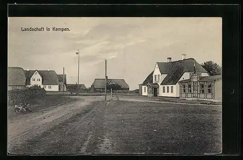 AK Kampen, Ortspartie mit Wohnhäsuern