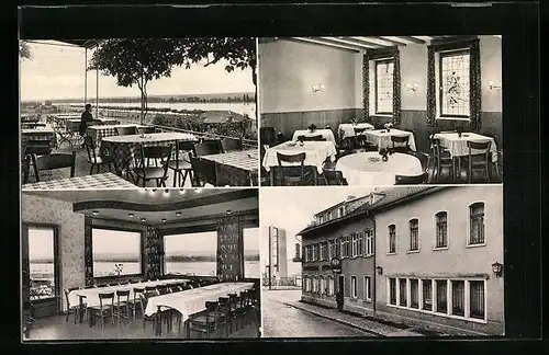 AK Mittelheim i. Rheingau, Hotel Rheinterrasse, Innenansichten