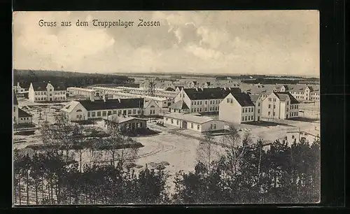 AK Zossen, Truppenlager aus der Vogelschau