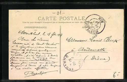 AK Montluel, Place Carnot et Statue de la Liberte