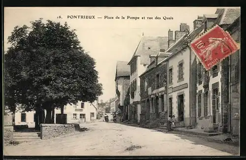 AK Pontrieux, Place de la Pompe et rue des Quais