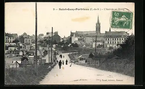 AK Saint-Quay-Portrieux, L'Arrivee au Bourg