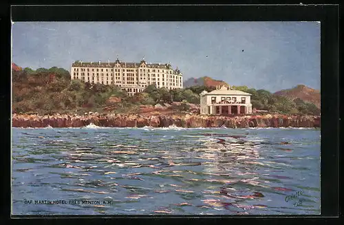 Künstler-AK Menton, Cap Martin Hotel