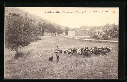 AK Gréolières, Vue generale, Plaine de Ste Anne