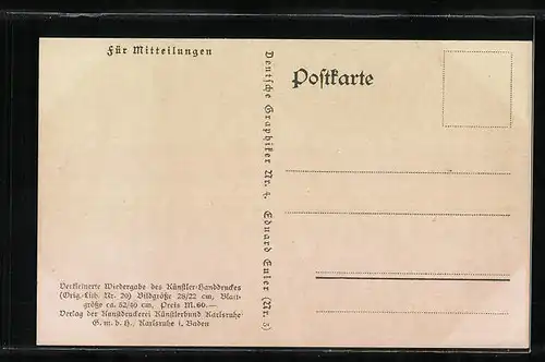 Künstler-AK Wolkenstein, Wegkreuz am Kirchsteig