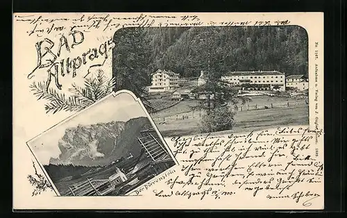 AK Bad Altprags, Hotel mit Waldlandschaft, Dürrenstein