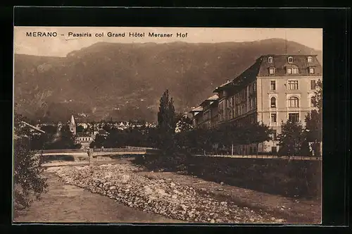 AK Merano, Passiria col Grand Hôtel Meraner Hof
