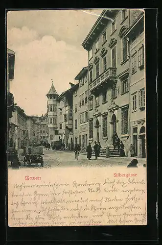 AK Bozen, Strassenpartie in der Silbergasse