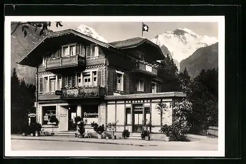 AK Interlaken, Hotel-Pension Flora in der Rugenparkstrasse 33